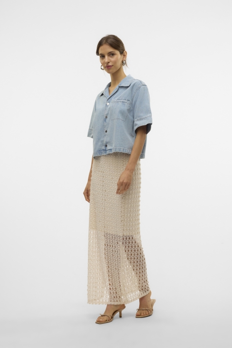 Vero Moda vmmary 2/4 v-neck dnm shirt si313